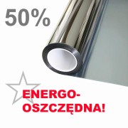 Folia okienna przeciwsłoneczna energooszczędna Silver 50 bez efektu lustra