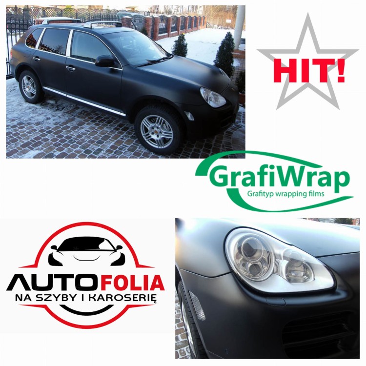 folia samochodowa wylewana czarna matowa satynowa polimerowa