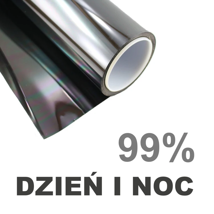 Folia okienna lustro weneckie Dzień i Noc  Vista 99 EX folia lustrzana daje efekt niewidzialności w dzień i w nocy przy zapalonym świetle