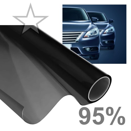 zdjęcie: rolka folii na szyby samochodowe czarna ceramiczna Vigo termokurczliwa mocne odbicie światła