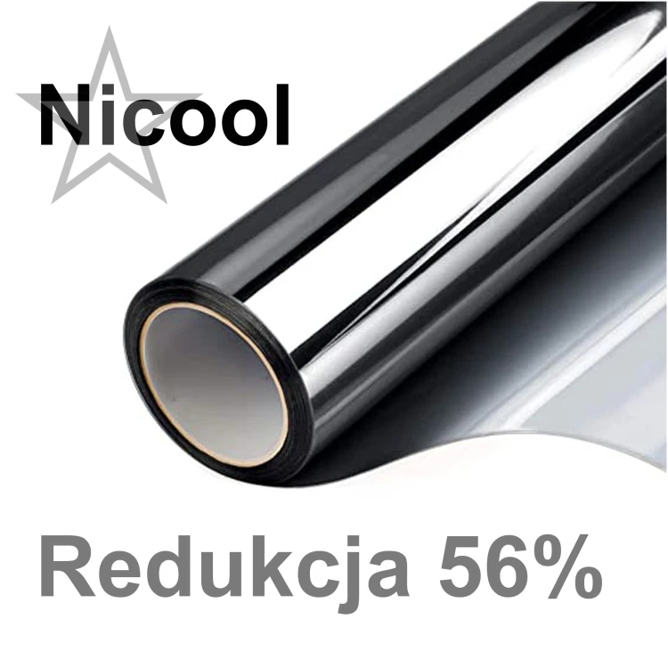 Folia okienna przeciwsłoneczna niklowana NICOOL 35 wewnętrzna